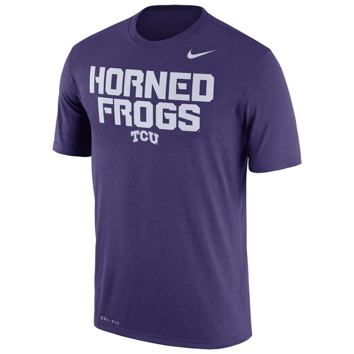 Men's Nike Tcu Horned Frogs Authentic Legend Tee, Size: Large, Purple