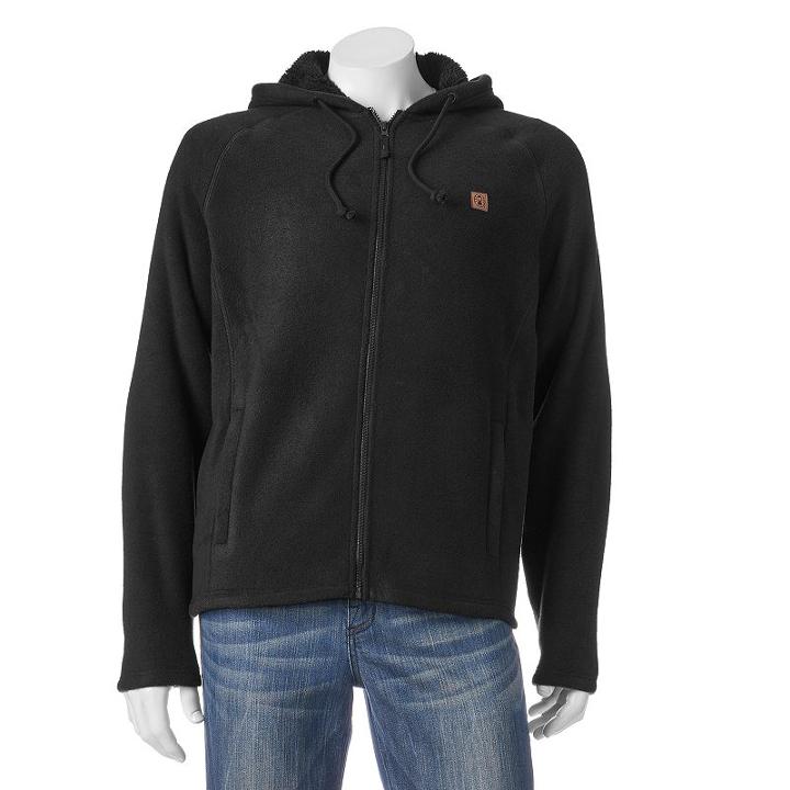 Men's Field & Stream Sherpa-lined Bonded Fleece Hoodie, Size: Xl, Black