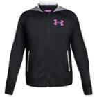 Girls 7-16 Under Armour Hooded Bomber Jacket, Size: Small, Black