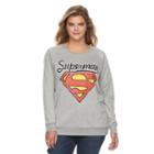 Juniors' Plus Size Dc Comics Superman Graphic Sweatshirt, Girl's, Size: 3xl, Grey Other