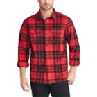 Men's Chaps Regular-fit Plaid Flannel Shirt Jacket, Size: Xxl, Red