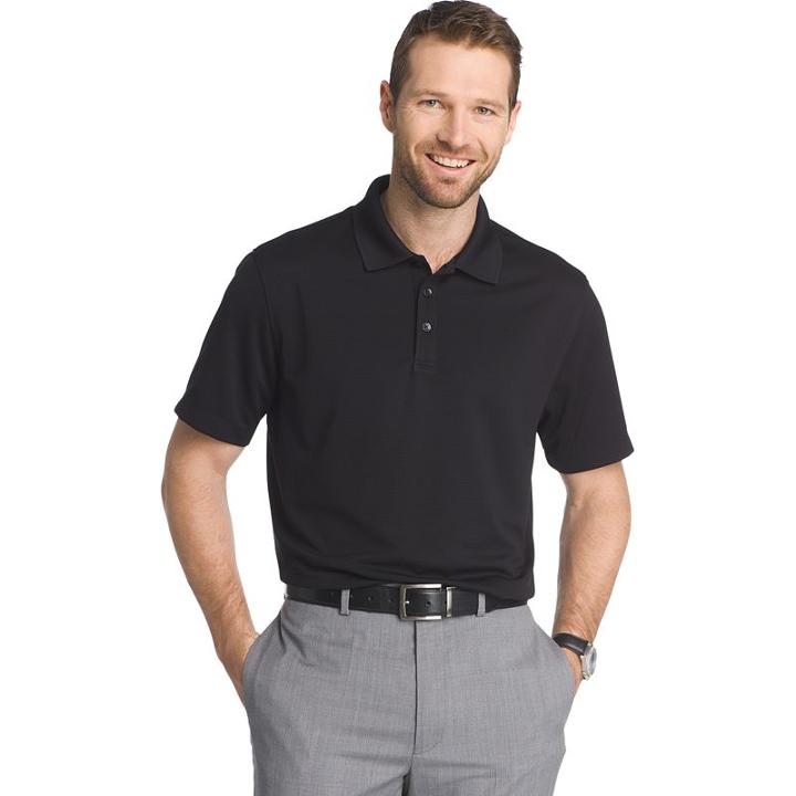 Big & Tall Van Heusentraveler Air Classic-fit Performance Polo, Men's, Size: Xl Tall, Black