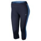 Plus Size Nike Dri-fit Essential Crop Running Tights, Women's, Size: 3xl, Light Blue