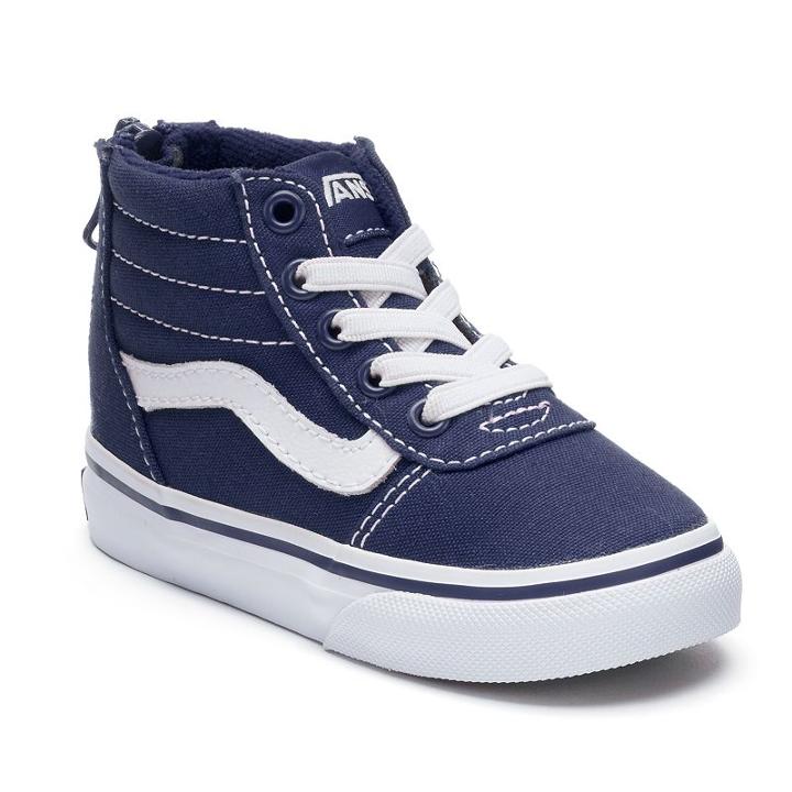 Vans Ward Zip Toddlers' High Top Sneakers, Boy's, Size: 5 T, Med Blue