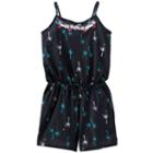 Girls 7-16 & Plus Size So&reg; Embellished Neck Pattern Romper, Girl's, Size: S/7-8, Black