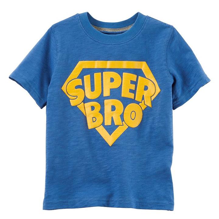 Boys 4-7x Carter's Super Bro Graphic Tee, Size: 5, Med Blue