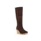 Oliver Miller Thompson Women's Patchwork Knee-high Wedge Boots, Girl's, Size: 11, Brown