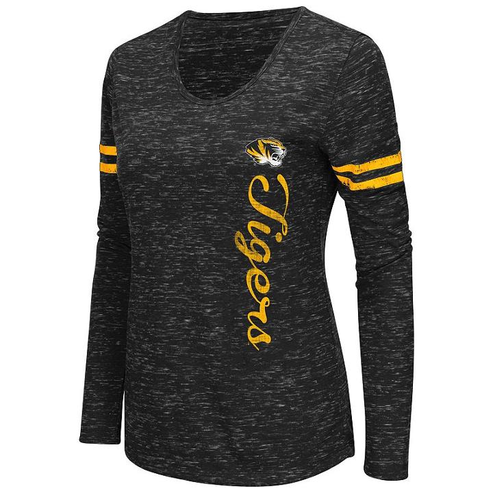 Women's Missouri Tigers Stripe Tee, Size: Xxl, Ovrfl Oth
