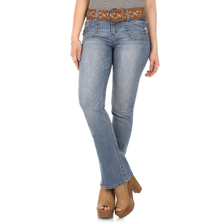 Juniors' Wallflower Belted Legendary Bootcut Jeans, Girl's, Size: 3, Brt Orange