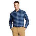 Men's Izod Slim-fit Plaid Flannel Button-down Shirt, Size: Large, Blue