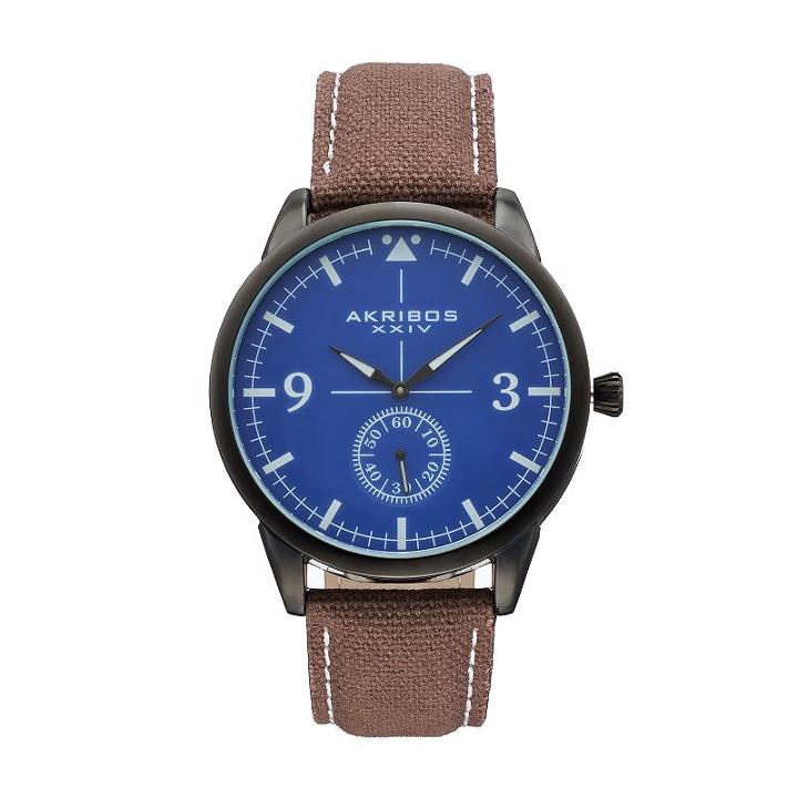Akribos Xxiv Men's Trek Watch, Brown