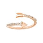 10k Gold 1/6 Carat T.w. Diamond Arrow Ring, Women's, White