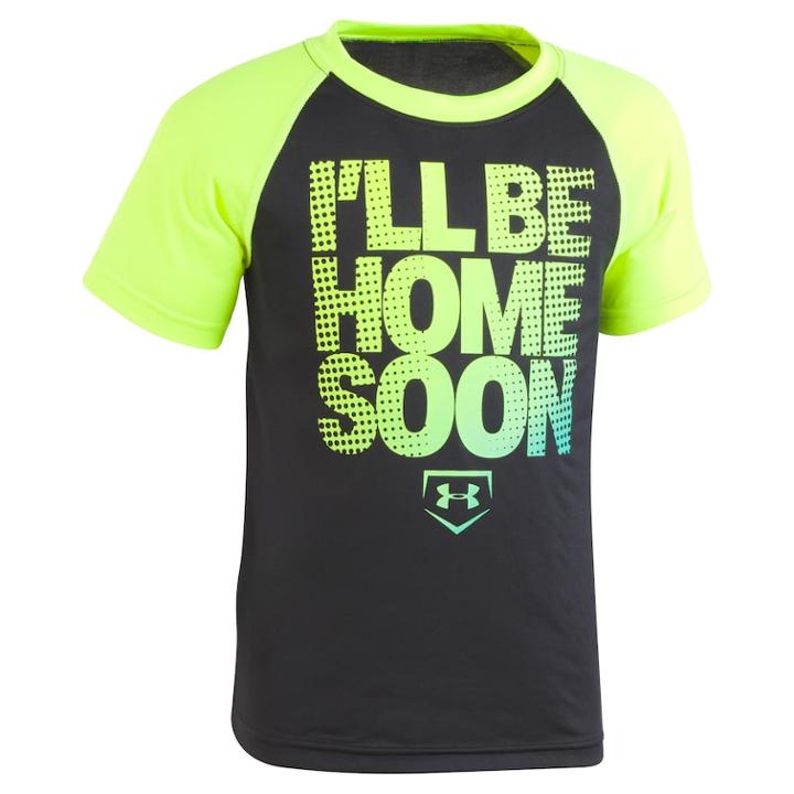 Boys 4-7 Under Armour I'll Be Home Soon Raglan Graphic Tee, Size: 7, Black