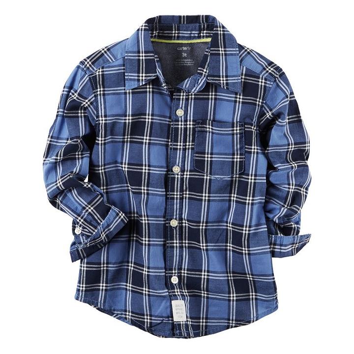 Boys 4-8 Carter's Plaid Button-down Pocket Shirt, Size: 4, Ovrfl Oth
