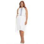 Plus Size Design 365 Embroidered High-low Dress, Women's, Size: 3xl, White