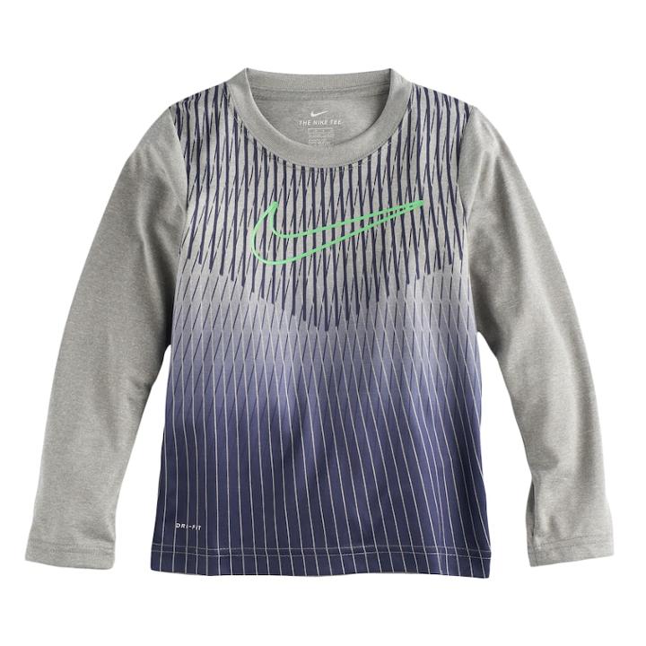 Boys 4-7 Nike Abstract Flywire Logo Tee, Size: 6, Grey