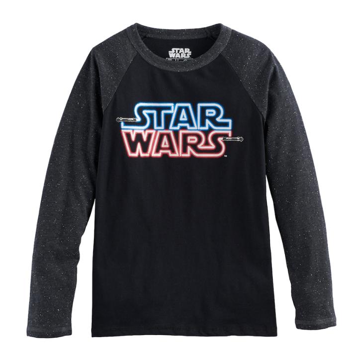 Boys 8-20 Star Wars Light My Logo Tee, Size: Medium, Grey Other