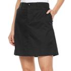 Women's Croft & Barrow&reg; Solid Twill Skort, Size: 10, Black