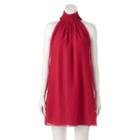 Women's Elle&trade; Swiss Dot Halter Dress, Size: Xl, Med Red