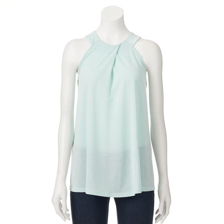 Women's Juicy Couture Pleated Halter Top, Size: Xs, Turquoise/blue (turq/aqua)