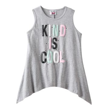 Girls 7-16 Pop Up X Kind Campaign Kind Is Cool Puff Print Tank Top, Girl's, Size: Xl, Light Grey