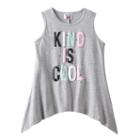Girls 7-16 Pop Up X Kind Campaign Kind Is Cool Puff Print Tank Top, Girl's, Size: Xl, Light Grey