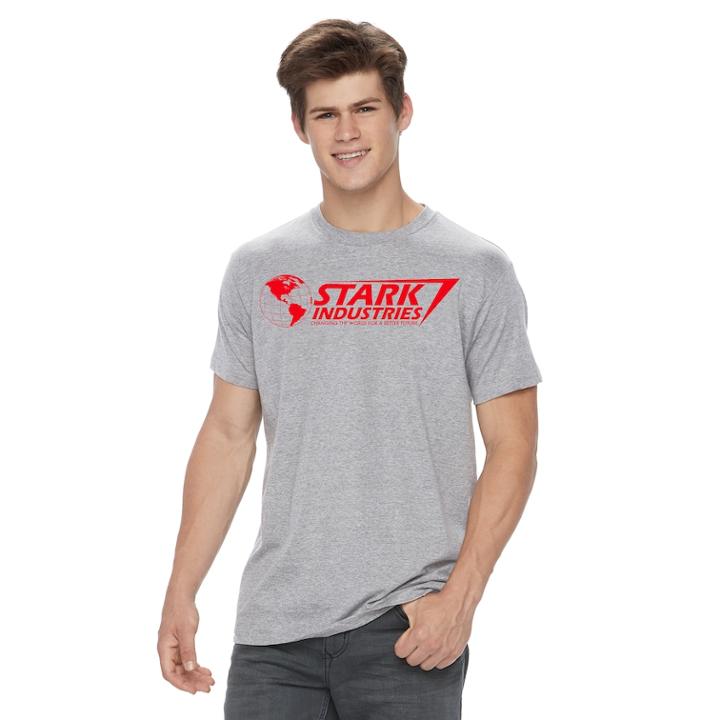 Men's Stark Industries Tee, Size: Xxl, Light Grey