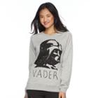 Juniors' Star Wars Vader Graphic Fleece Sweatshirt, Girl's, Size: Large, Grey