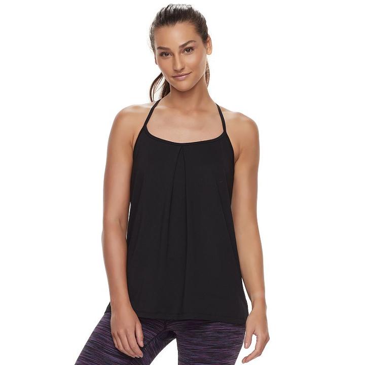 Women's Tek Gear&reg; Strappy Back Performance Tank, Size: Large, Black