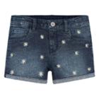 Girls 7-16 Levi's Embroidered Pattern Shortie Shorts, Girl's, Size: 7, Dark Blue