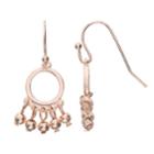Lc Lauren Conrad Shaky Bead Nickel Free Circle Drop Earrings, Women's, Light Pink