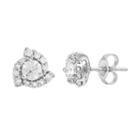 14k White Gold 1/2 Carat T.w. Igi Certified Diamond Swirl Stud Earrings, Women's