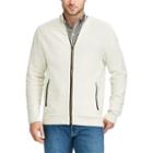 Men's Chaps Classic-fit Zip-front Cardigan Sweater, Size: Medium, Natural