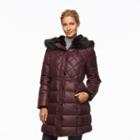 Women's Apt. 9&reg; Hooded Anorak Puffer Jacket, Size: Large, Dark Red