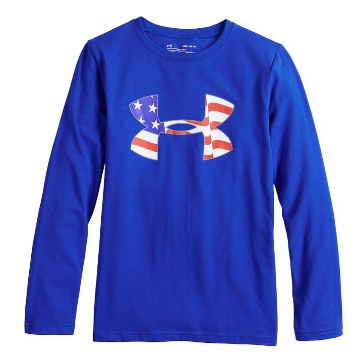 Boys 8-20 Under Armour Flag Logo Tee, Size: Xl, Blue