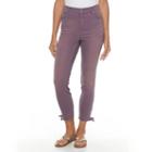 Women's Gloria Vanderbilt Alexandra Lace-up Ankle Jeans, Size: 12, Drk Purple