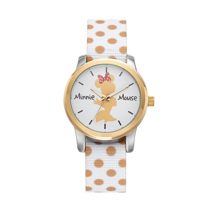 Disney's Minnie Mouse Women's Polka Dot Reversible Watch, Multicolor
