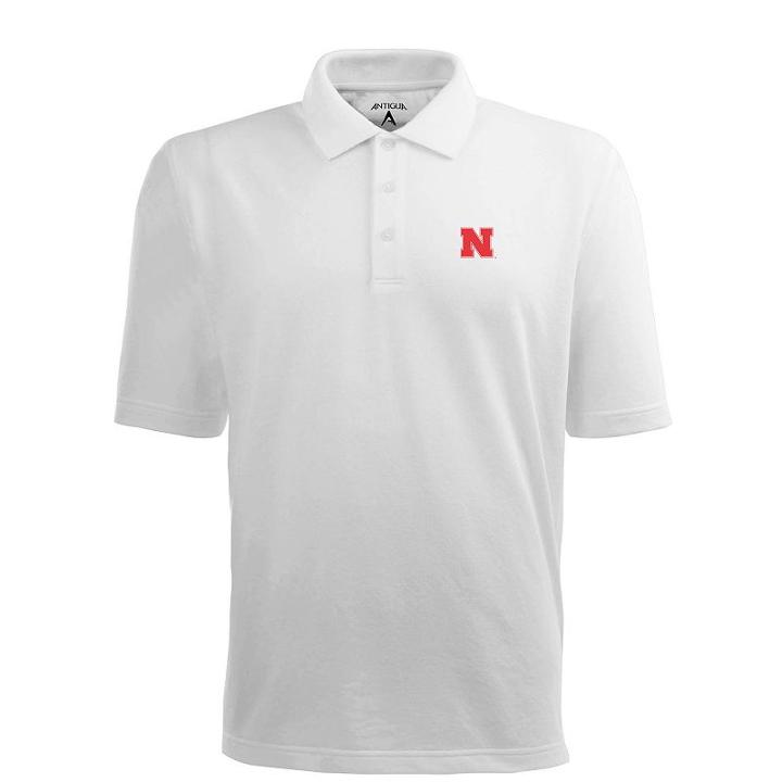 Men's Nebraska Cornhuskers Pique Xtra Lite Polo, Size: Medium, White