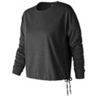 Women's New Balance Heather Tech Long Sleeve Shirt, Size: Xl, Dark Grey