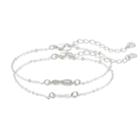 Lc Lauren Conrad Simulated Crystal Infinity Link Nickel Free Bracelet Set, Women's, Silver
