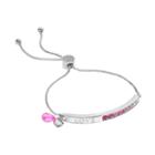 Brilliance Love Lariat Bracelet With Swarovski Crystals, Women's, Size: 7, Pink