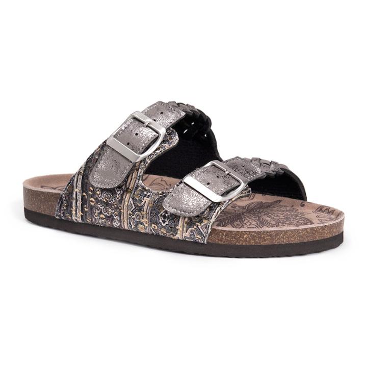 Muk Luks Juliette Women's Slide Sandals, Size: 11, Silver