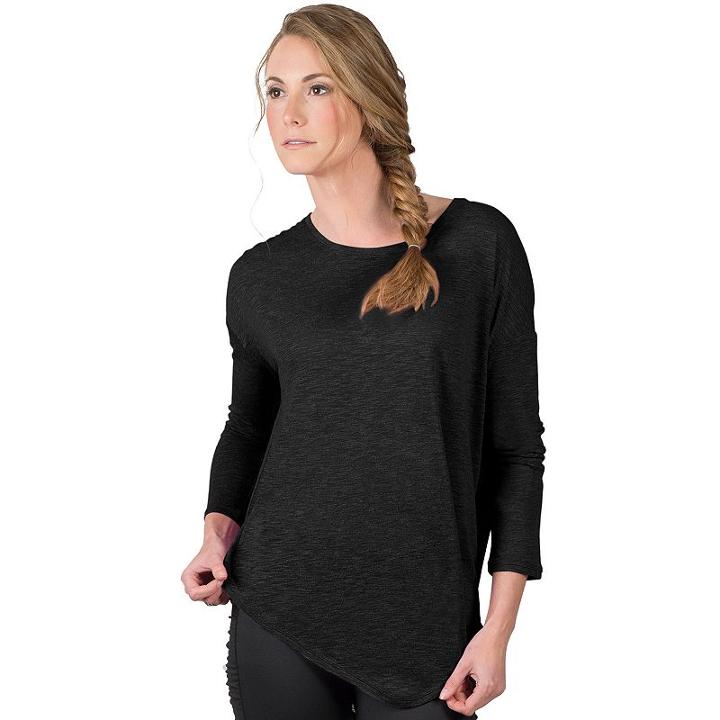 Women's Soybu Skyla Asymmetrical Hem Sweater, Size: Xl, Black