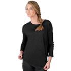Women's Soybu Skyla Asymmetrical Hem Sweater, Size: Xl, Black