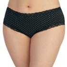 Juniors' Plus Size Saint Eve Lace Trim Hipster, Size: 3xl, Oxford