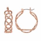 Apt. 9&reg; Nickel Free Infinity Hoop Earrings, Women's, Pink