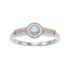 Two Tone 10k Gold 1/6 Carat T.w. Diamond Ring, Women's, Size: 7, White