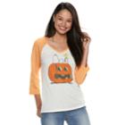 Juniors' Peanuts Pumpkin Halloween Tee, Teens, Size: Medium, Natural