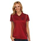 Women's Antigua Cleveland Indians Icon Desert-dry Tonal-striped Performance Polo, Size: Small, Dark Red