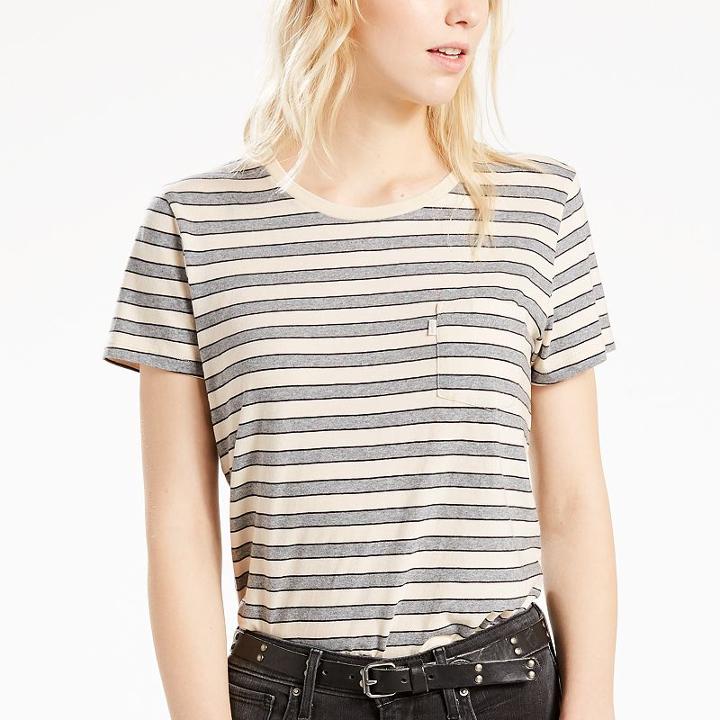Women's Levi's&reg; Pocket Tee, Size: Medium, White Oth